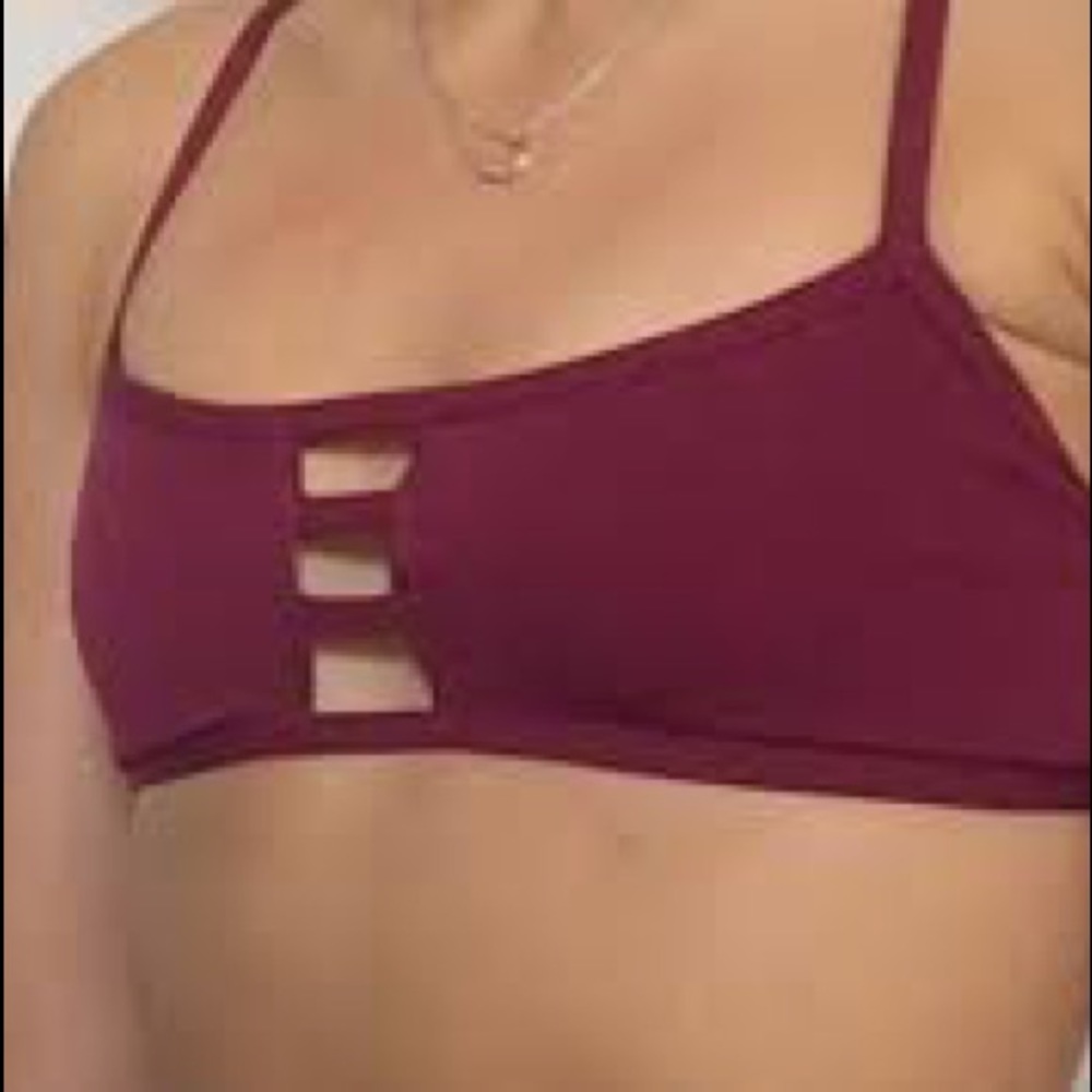 Jolyn Tomcat Bikini Top Burgundy Size S - Picture 11 of 13